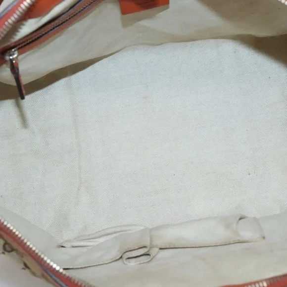 SOLD 🛑 GUCCI GG Canvas Sherry Line Hand Bag 2way Blue Beige Orange - Picture 11 of 17